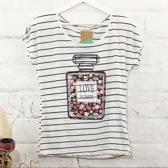 Striped Floral Top